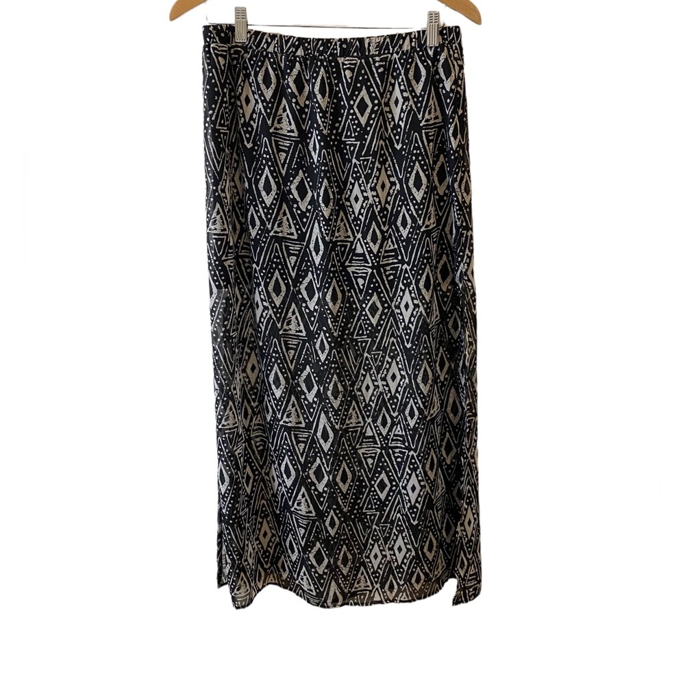 Forever 21 Sheer Maxi Skirt Black & White